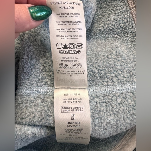 Patagonia Better Sweater 1/4 Zip Pullover Womens Small Blue Fleece Jacket - Picture 8 of 9